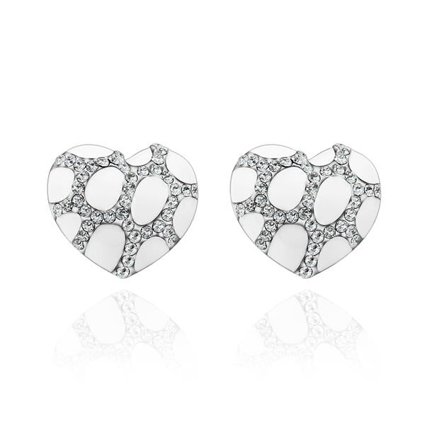 White Gold Earrings LSE656