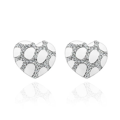 White Gold Earrings LSE656