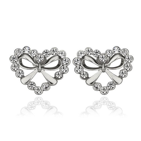 White Gold Earrings LSE764