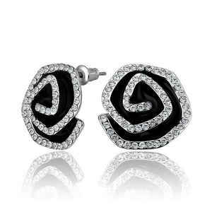 White Gold Earrings LSE802