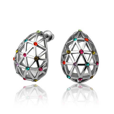 White Gold Earrings LSE834