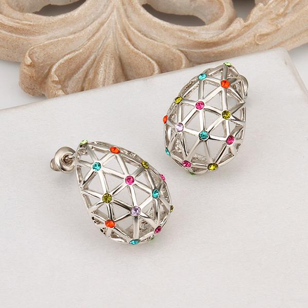 White Gold Earrings LSE834