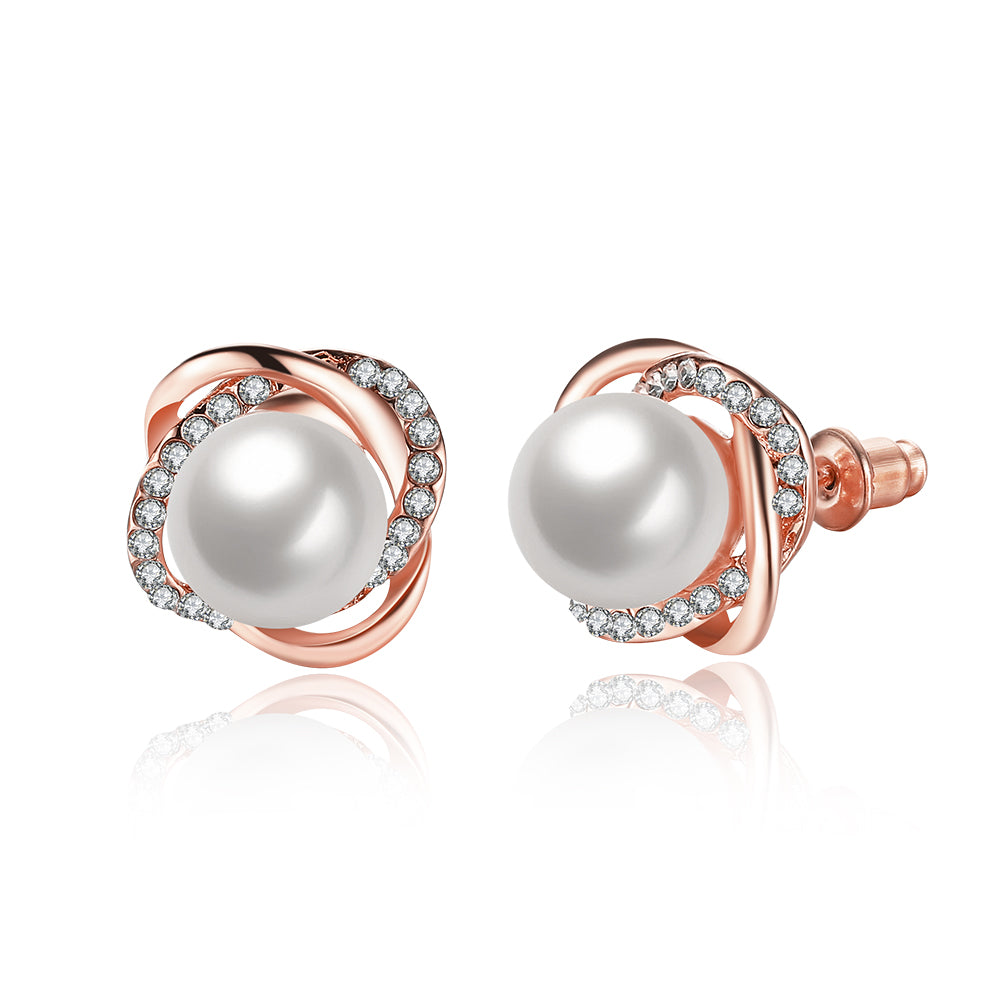 Rose Gold Earrings LSE873