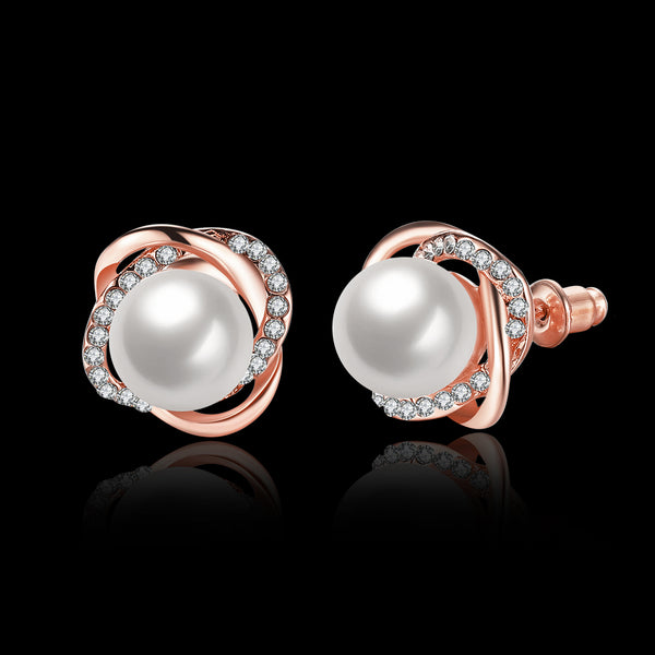 Rose Gold Earrings LSE873