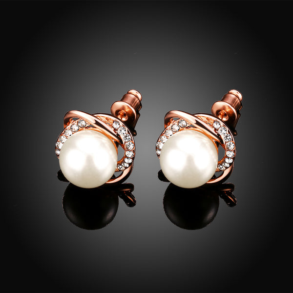 Rose Gold Earrings LSE873