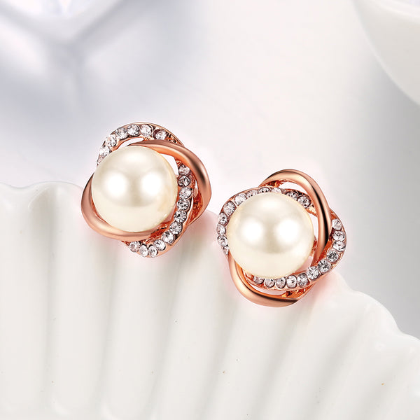 Rose Gold Earrings LSE873