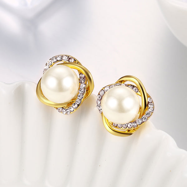 Gold Earrings LSE873