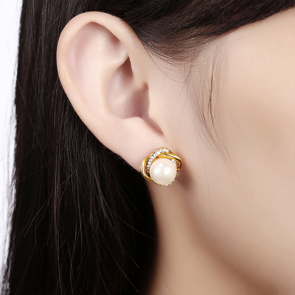 Gold Earrings LSE873