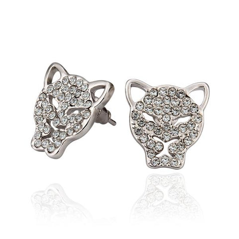 White Gold Earrings LSE876