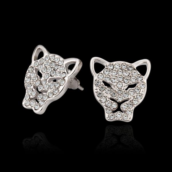 White Gold Earrings LSE876