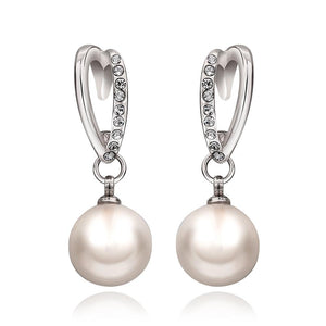 White Gold Earrings LSE933