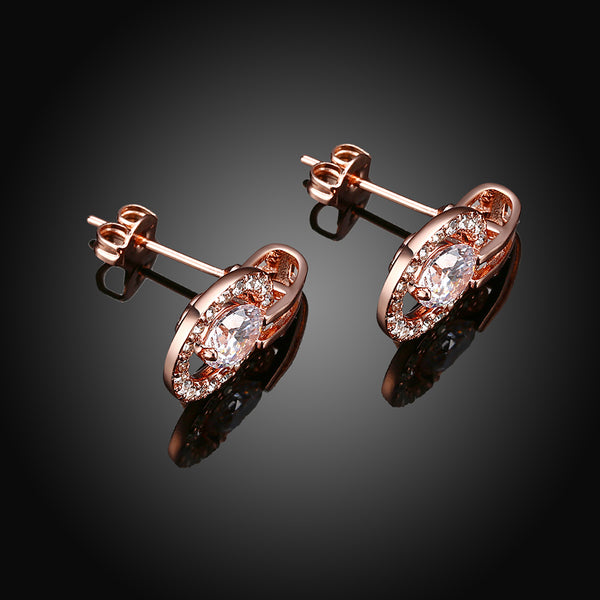 Rose Gold Earrings LSE943