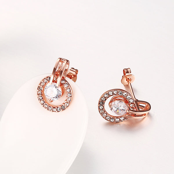 Rose Gold Earrings LSE943