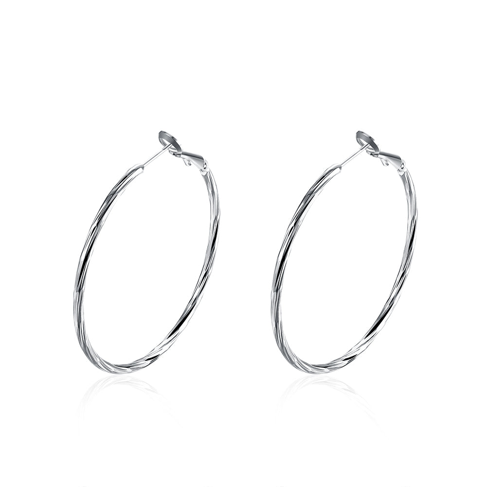 White Gold Earrings LSE950