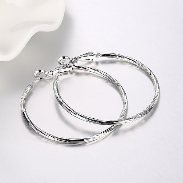 White Gold Earrings LSE950