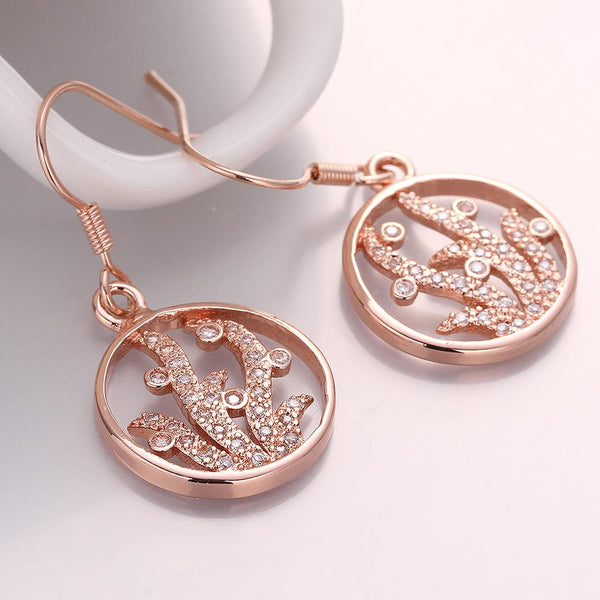 Rose Gold Earrings LSE982