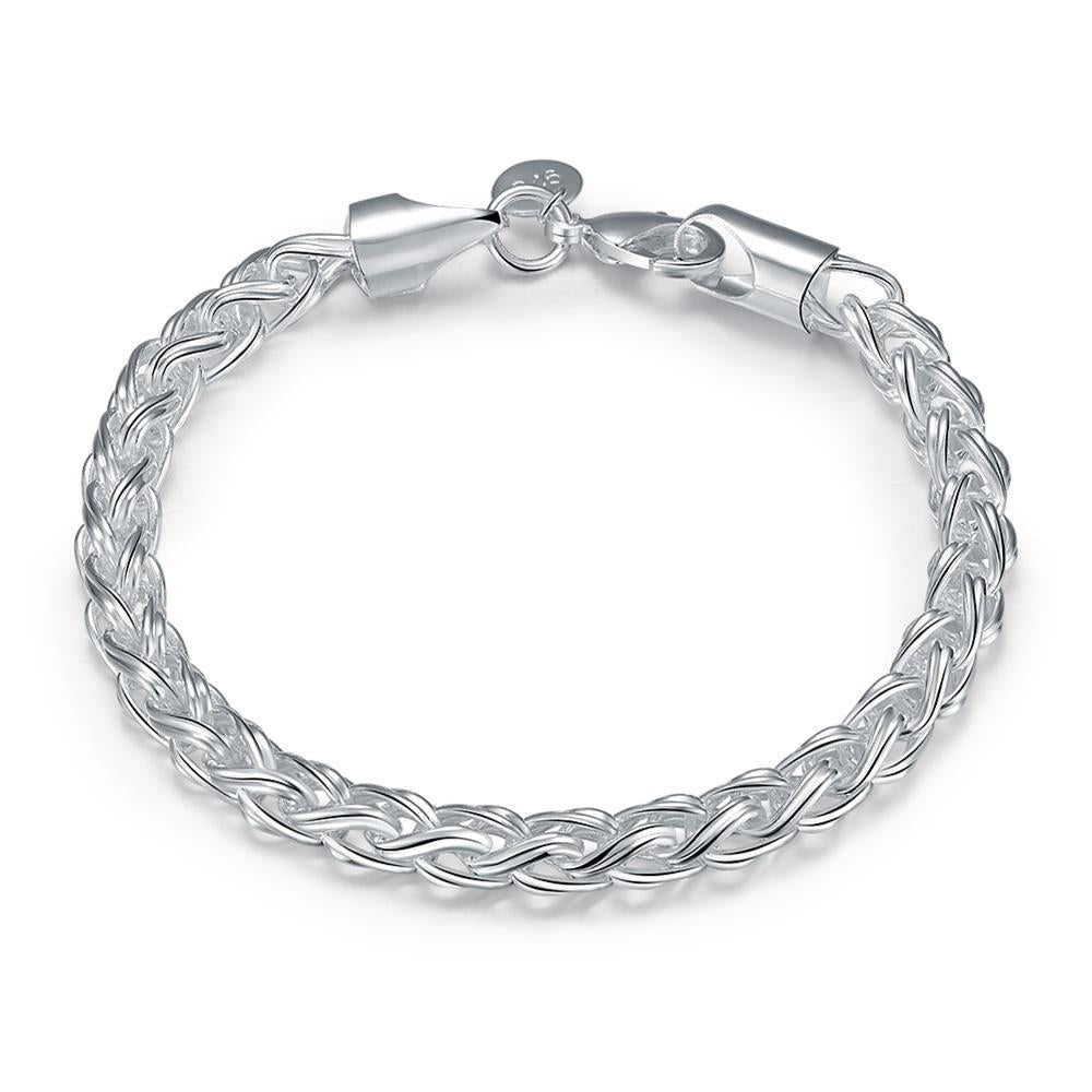 Lucky Silver - Silver Designer Weave Bracelet 6mm - LOCAL STOCK - LSH070