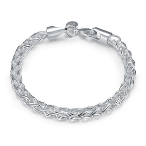 Lucky Silver - Silver Designer Weave Bracelet 6mm - LOCAL STOCK - LSH070