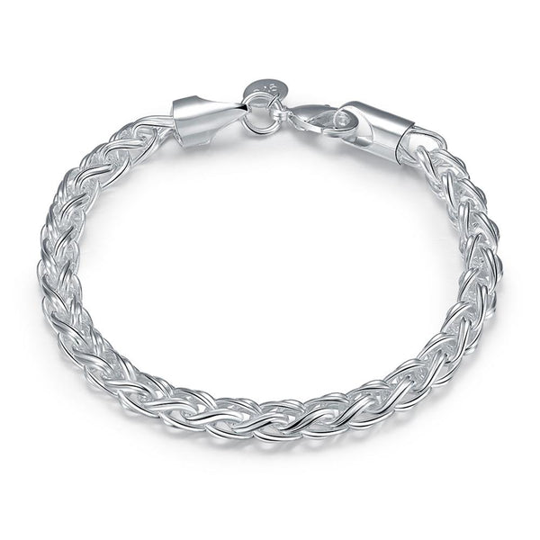 Lucky Silver - Silver Designer Weave Bracelet 6mm - LOCAL STOCK - LSH070