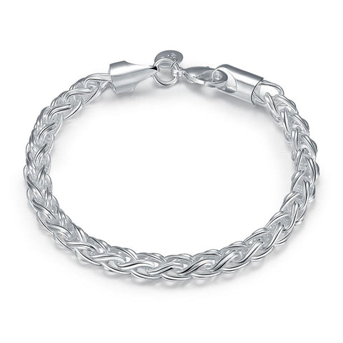 Lucky Silver - Silver Designer Weave Bracelet 6mm - LOCAL STOCK - LSH070