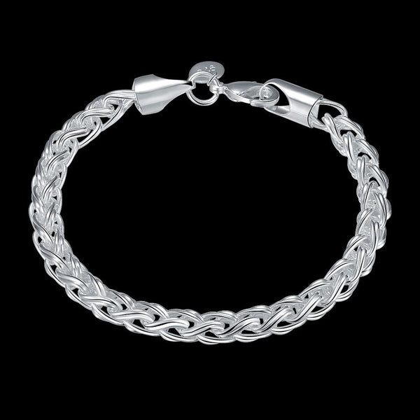 Lucky Silver - Silver Designer Weave Bracelet 6mm - LOCAL STOCK - LSH070
