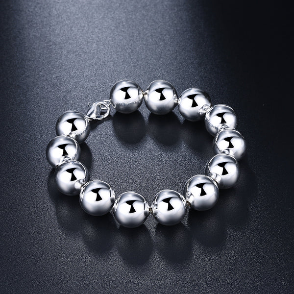 Lucky Silver - Silver Designer Hollow Ball Bracelet - LOCAL STOCK -  LSH080