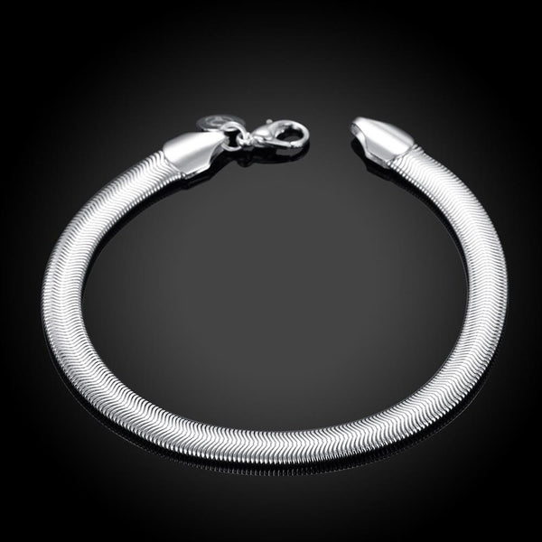 Lucky Silver - Silver Designer Herringbone Bracelet - LOCAL STOCK
