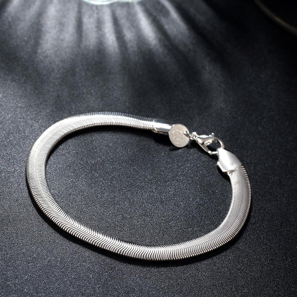 Lucky Silver - Silver Designer Herringbone Bracelet - LOCAL STOCK