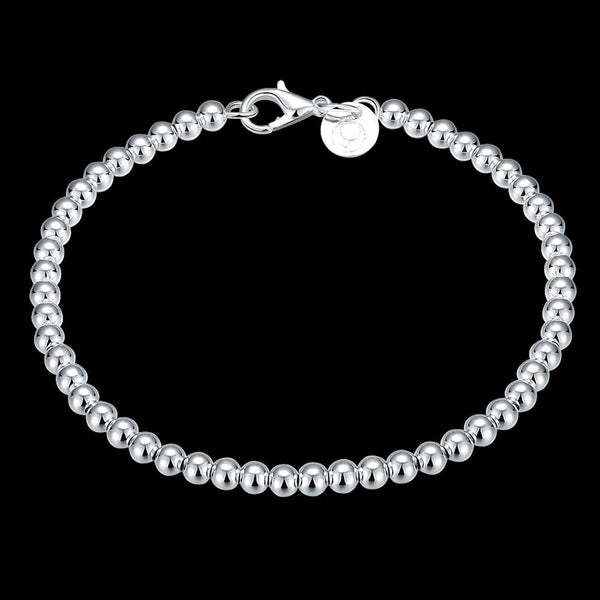 Lucky Silver - Silver Designer Small Balls Bracelet with Lobster Clasp - LOCAL STOCK - LSH198