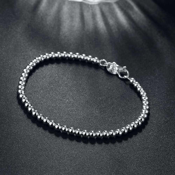 Lucky Silver - Silver Designer Small Balls Bracelet with Lobster Clasp - LOCAL STOCK - LSH198