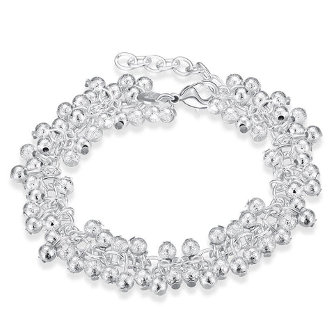 Lucky Silver - Silver Designer Small Balls Frosted Bracelet - LOCAL STOCK - LSH232