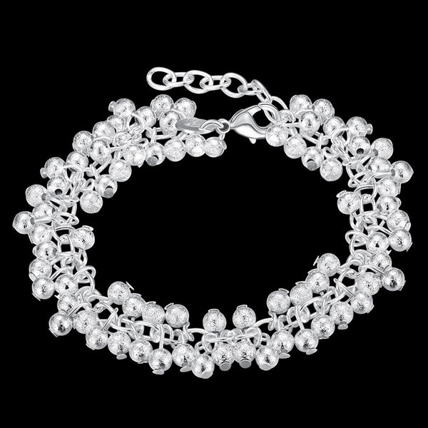 Lucky Silver - Silver Designer Small Balls Frosted Bracelet - LOCAL STOCK - LSH232