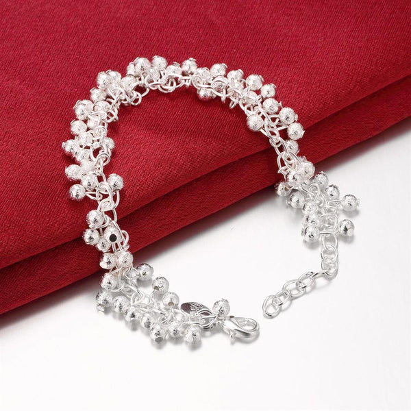 Lucky Silver - Silver Designer Small Balls Frosted Bracelet - LOCAL STOCK - LSH232