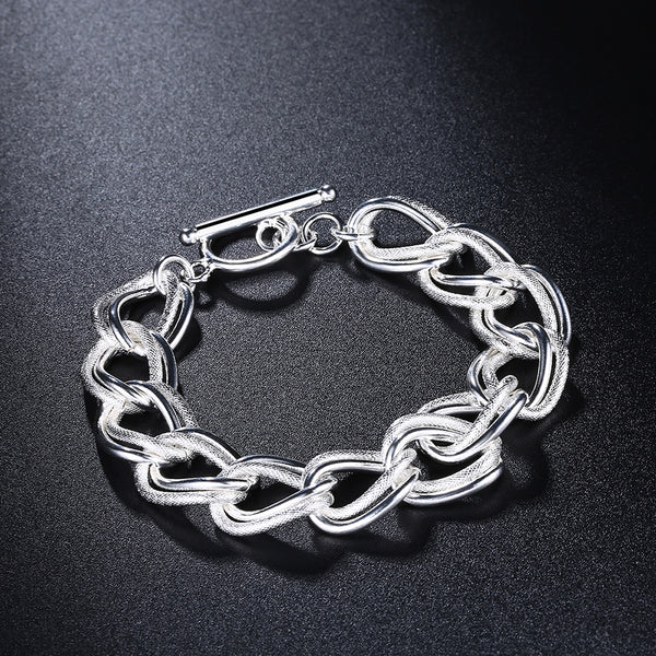 Lucky Silver - Silver Designer Big Link Bracelet - LOCAL STOCK - LSH290
