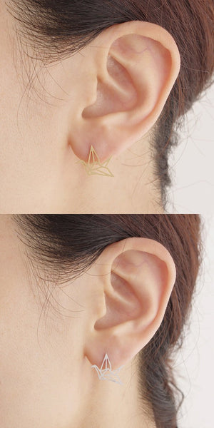 Lucky Silver - Silver Designer Small Origami Bird Earrings - LOCAL STOCK - LS604