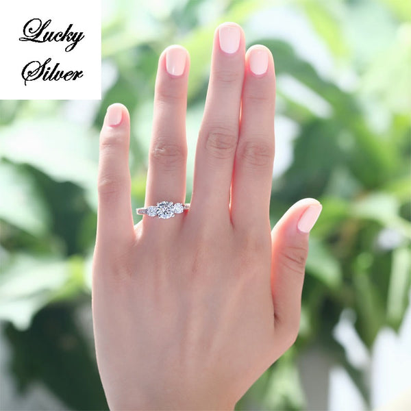 1.25 Carat Solid 925 Sterling Silver Bridal Wedding Engagement Ring LS CFR8065