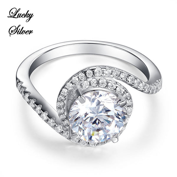 2 Carat Solid 925 Sterling Silver Bridal Wedding Engagement Ring LS CFR8261
