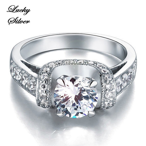 1.25 Carat Solid 925 Sterling Silver Bridal Wedding Engagement Ring Set - LS CFR8037