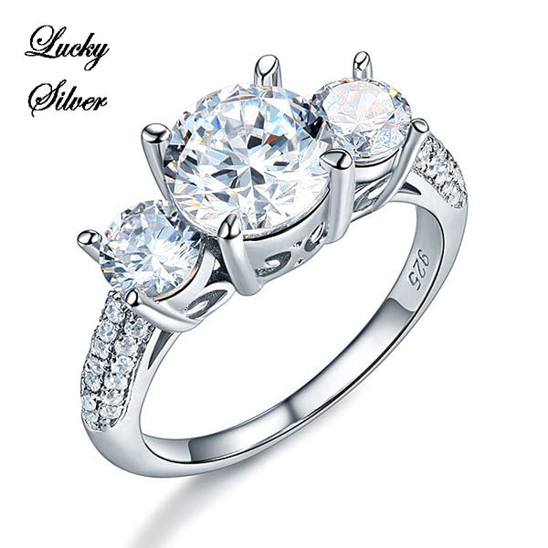 2 Carat Vintage Style Solid 925 Sterling Silver Bridal Wedding Engagement Ring LS CFR8225