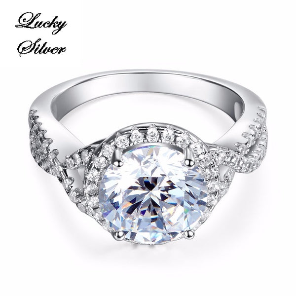 3 Carat Solid 925 Sterling Silver Bridal Wedding Engagement Ring LS CFR8243