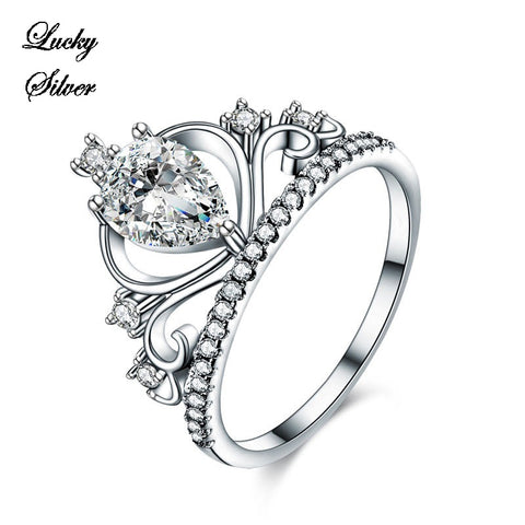 1 Carat Pear Cut Solid 925 Sterling Silver Bridal Wedding Engagement Ring LS CFR8278
