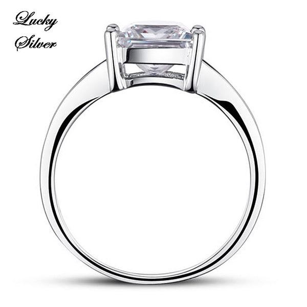 1.5 Carat Princess Cut Solid 925 Sterling Silver Bridal Wedding Engagement Ring LS CFR8006