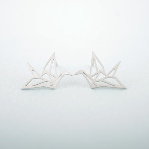Lucky Silver - Silver Designer Small Origami Bird Earrings - LOCAL STOCK - LS604