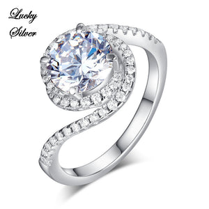 2 Carat Solid 925 Sterling Silver Bridal Wedding Engagement Ring LS CFR8261
