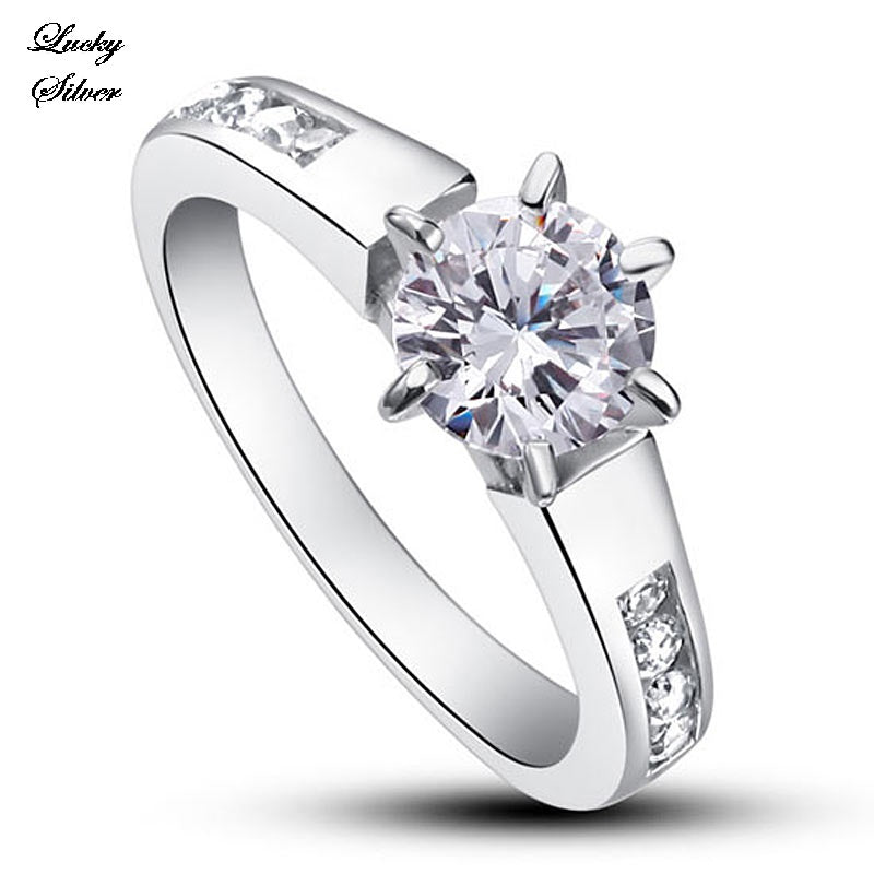 1.25 Carat Round Cut Solid 925 Sterling Silver Bridal Wedding Engagement Ring LS CFR8013