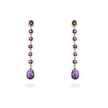 Amethyst Briolette Earrings - IE-GE3293A