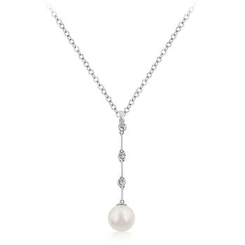 Pearl and Diamond Necklace in Set - IP-LP62893W