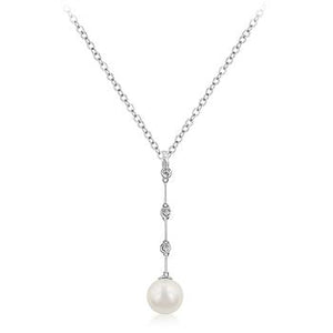 Pearl and Diamond Necklace in Set - IP-LP62893W