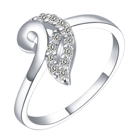 White Gold Plated Rose Gold Ring LSJ371