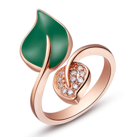 White Gold Plated Rose Gold Ring LSJ421